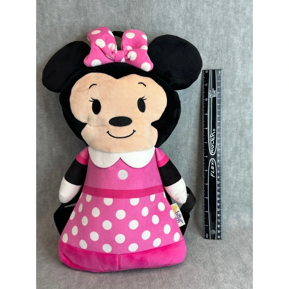 Itty Bittys Disney Minnie Mouse Toddler Backpack‎ Plush Pink Polka Dot Kids